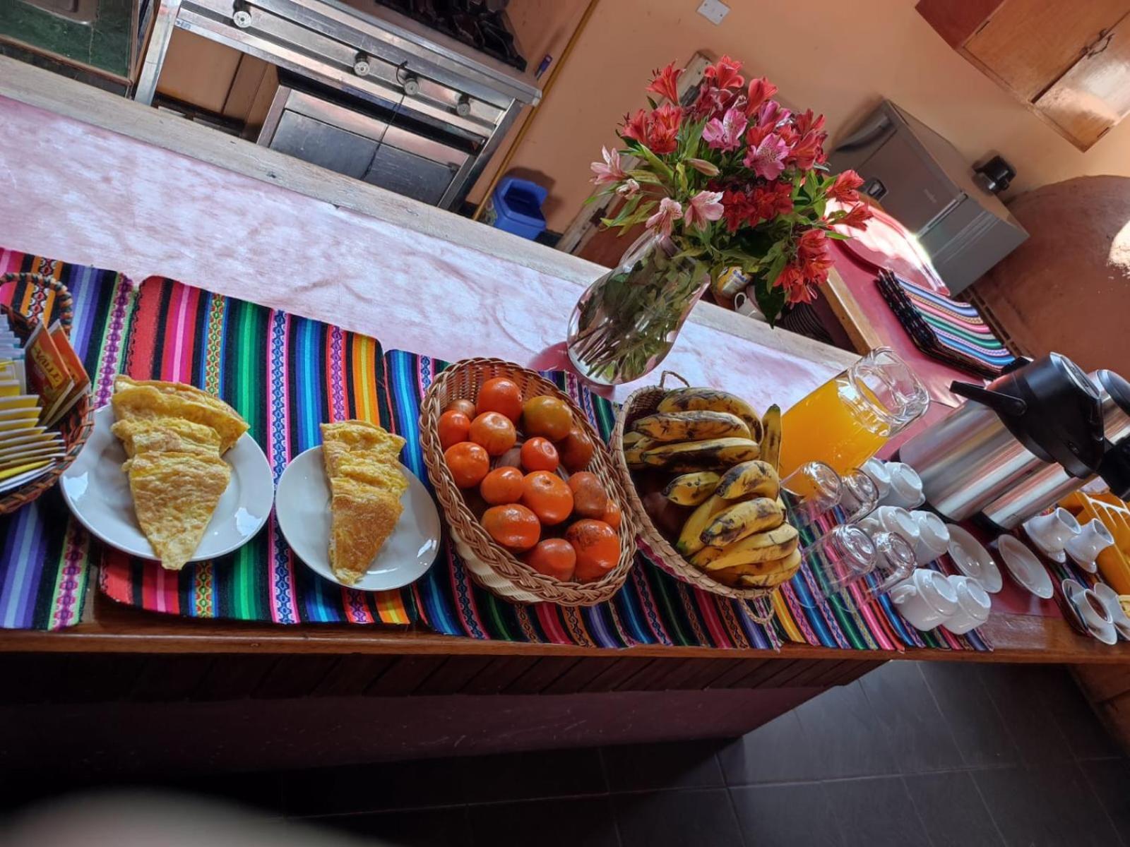 Hostal Con Vista A La Ciudad Santa Ana Cuzco Esterno foto
